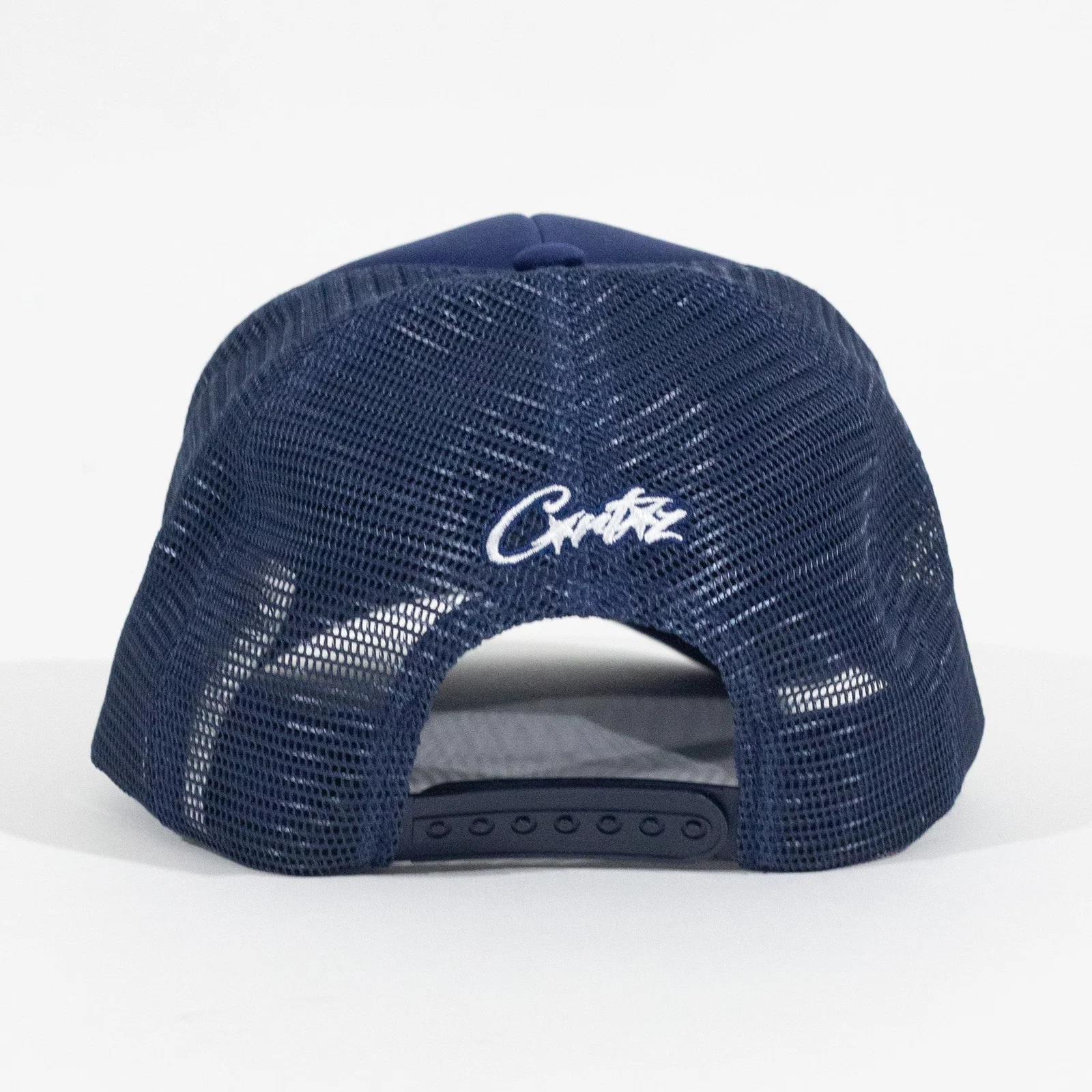Bone Corteiz Alcatraz Puff Print Trucket Azul Marinho — foto 5