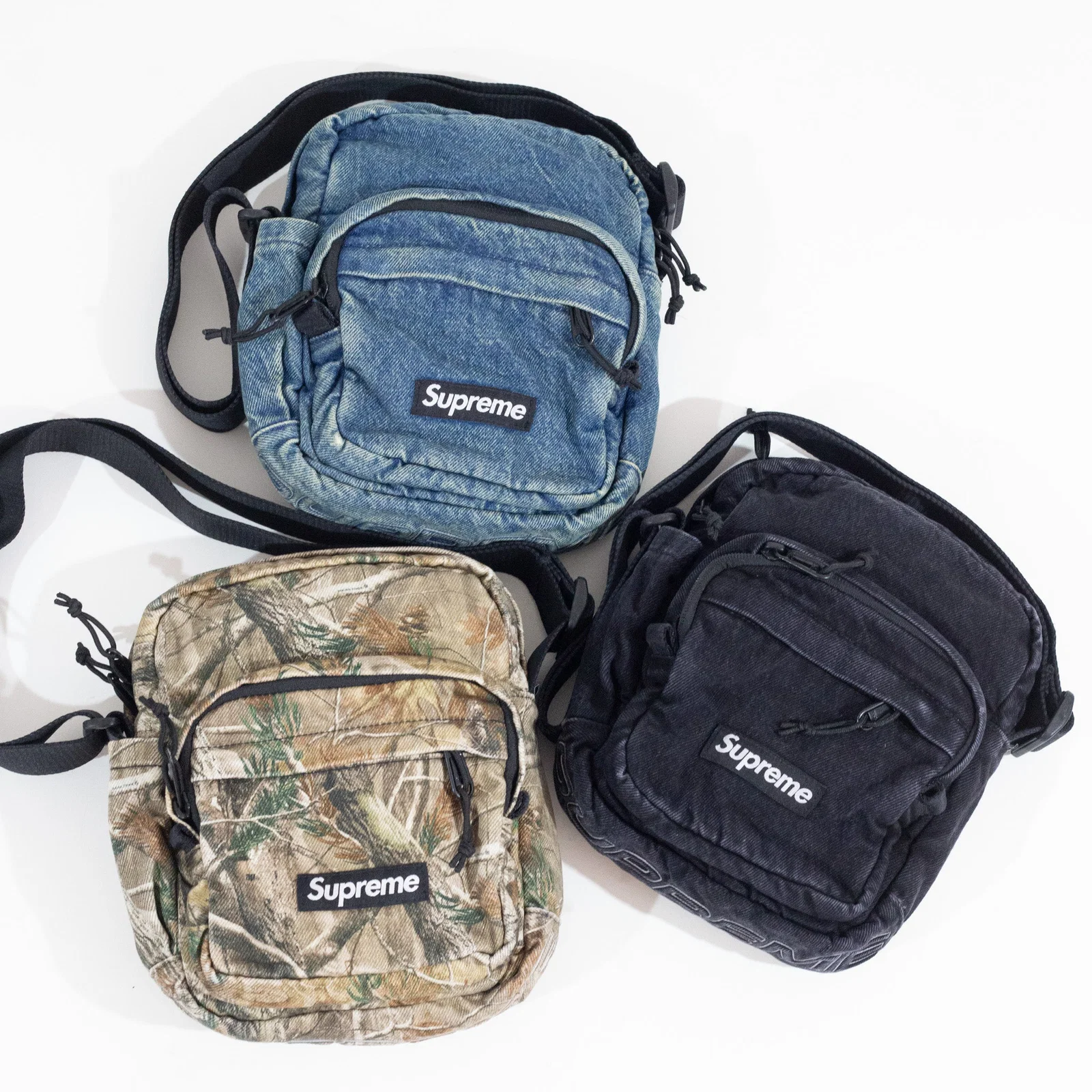Shoulder Bag Supreme Denim Preta — foto 6