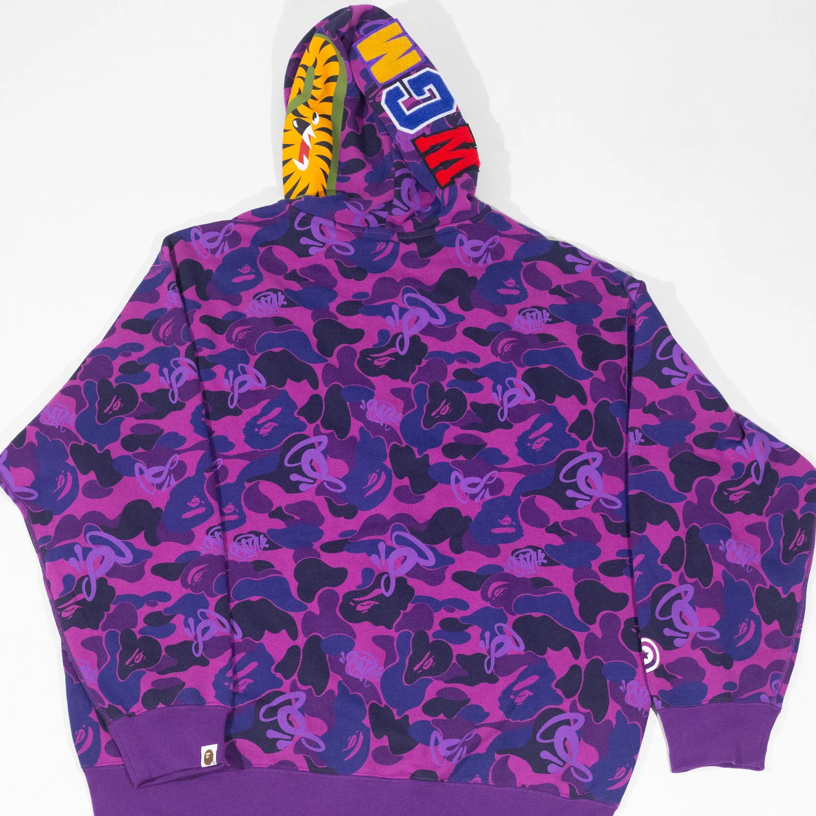 Jaqueta BAPE x Spotify x Syna by Central Cee Shark Full Zip Roxo — foto 6