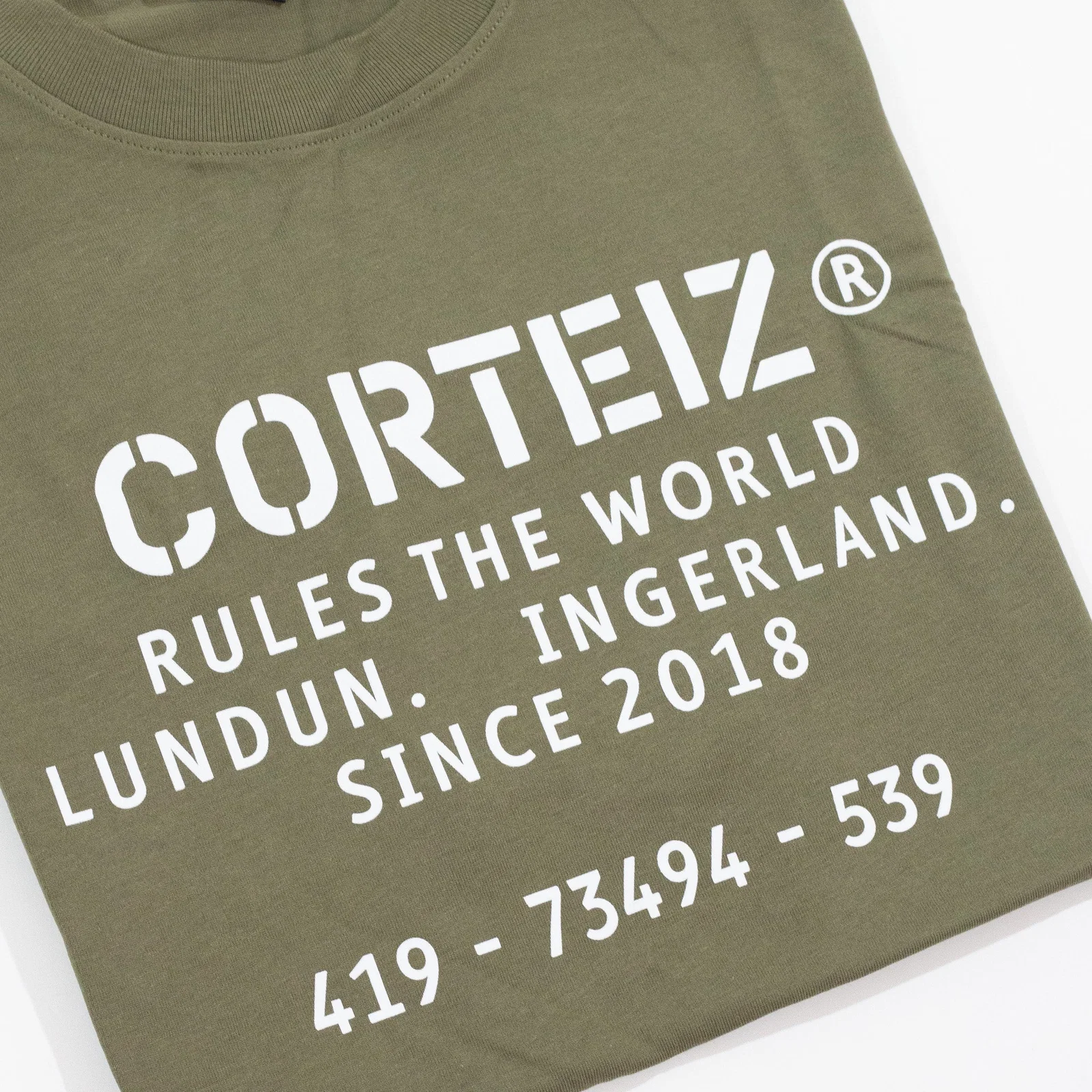 Camiseta Corteiz OG Stencil Khaki — foto 4
