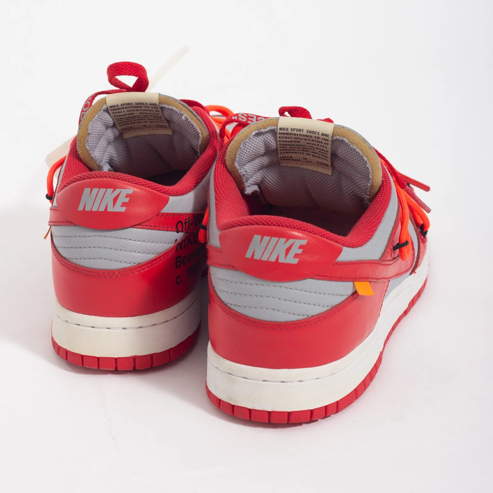 Off-White x Nike Dunk University Red (SEMINOVO) — foto 5