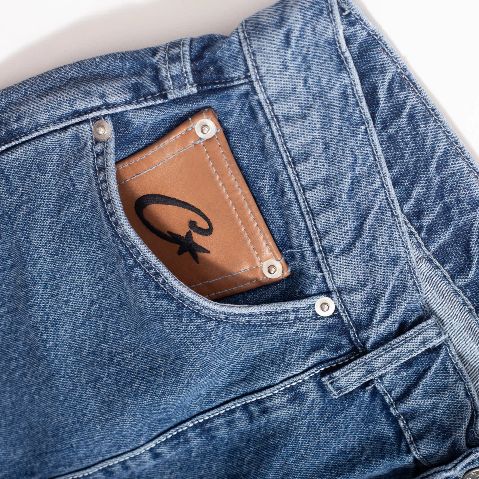 Bermuda Corteiz Jeans C Star Azul — foto 5