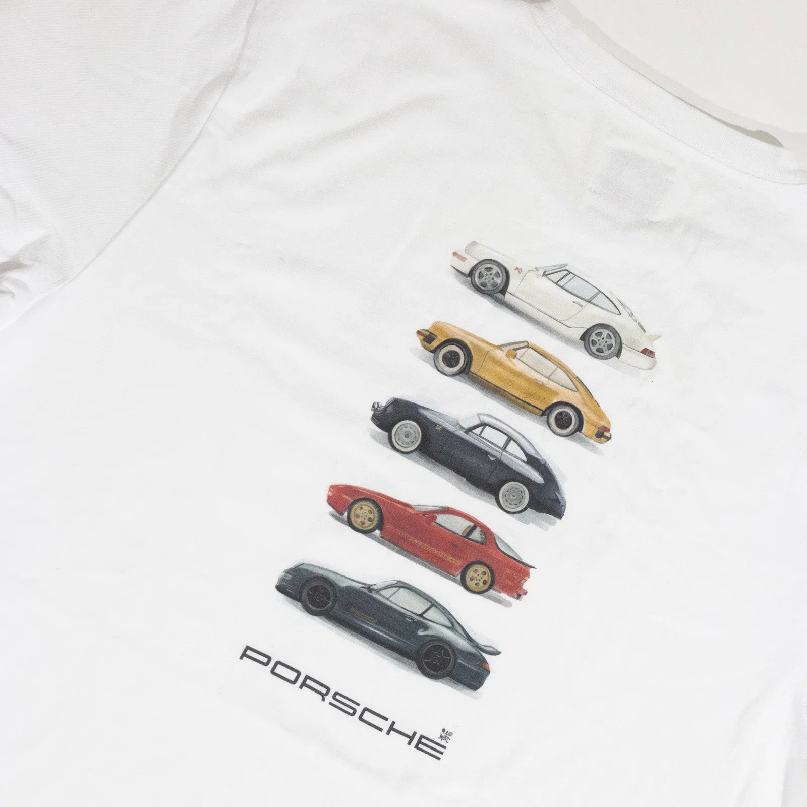 Camiseta Aime Leon Dore x Porsche Fleet Branca — foto 3