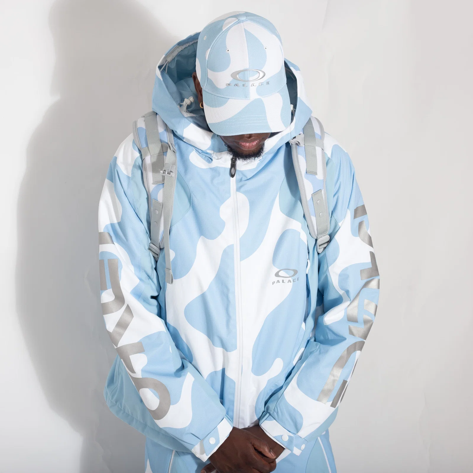 Jaqueta Palace x Oakley Snow Azul