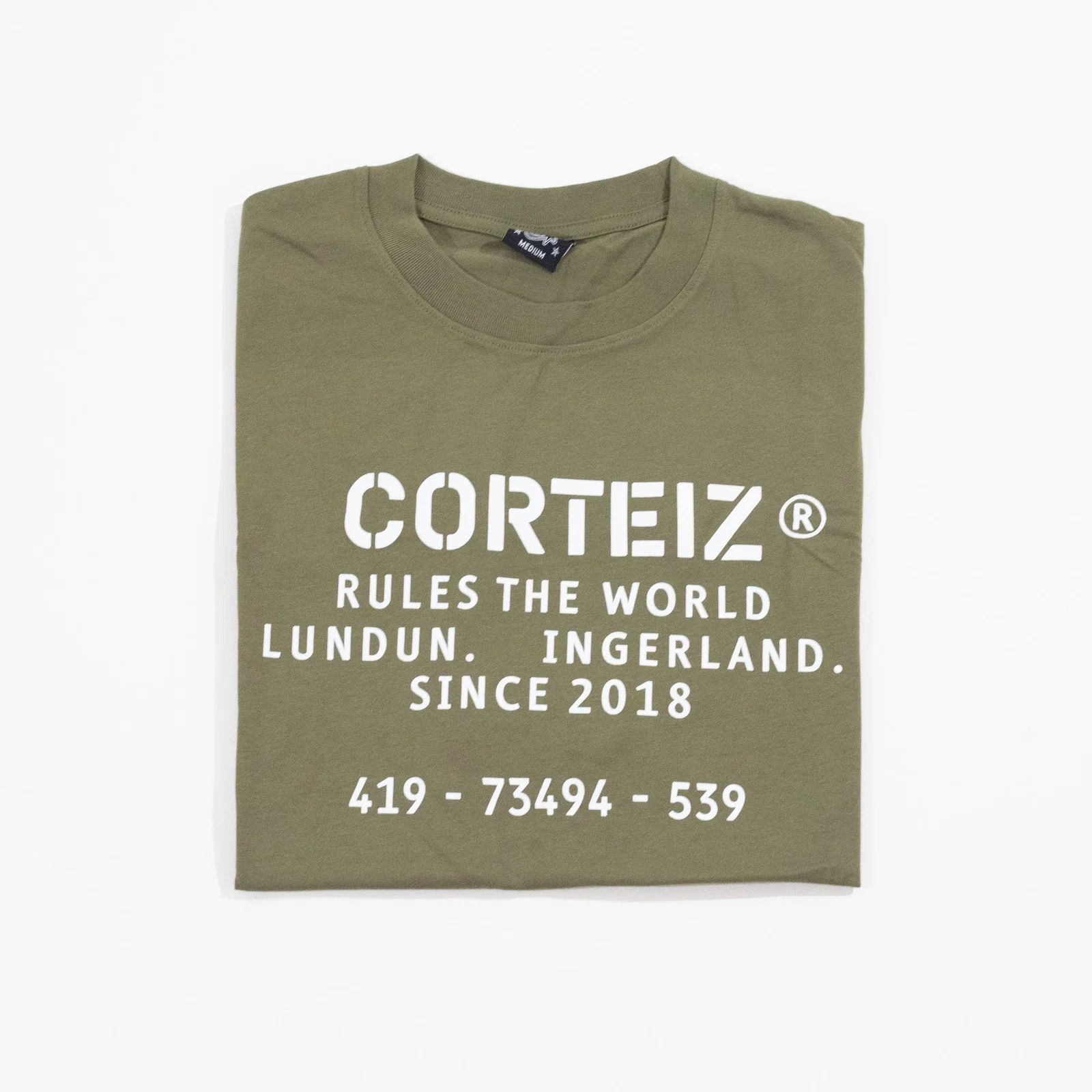 Camiseta Corteiz OG Stencil Khaki — foto 3