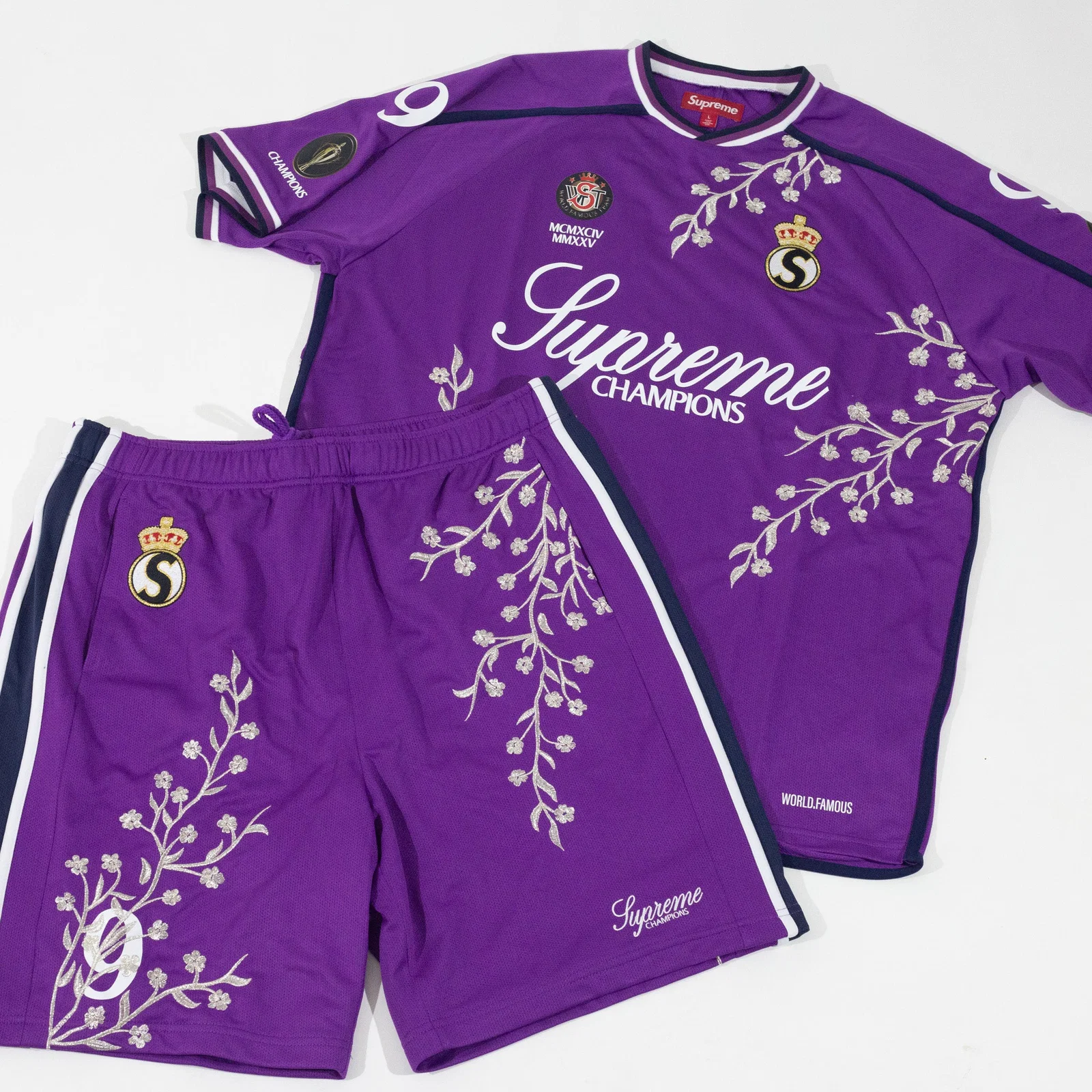 Bermuda Supreme Floral Soccer Roxa — foto 5