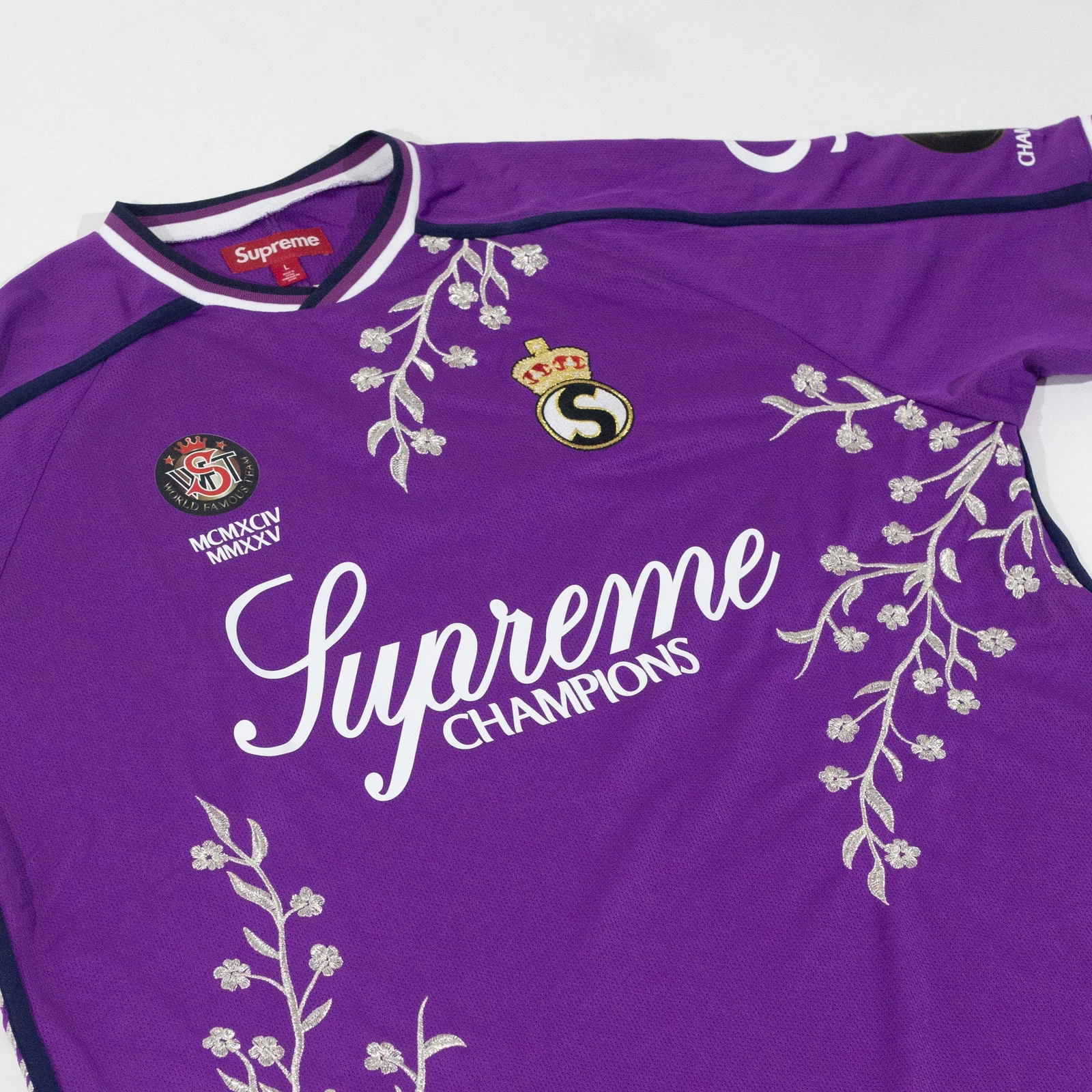 Jersey Supreme Floral Soccer Roxa — foto 4
