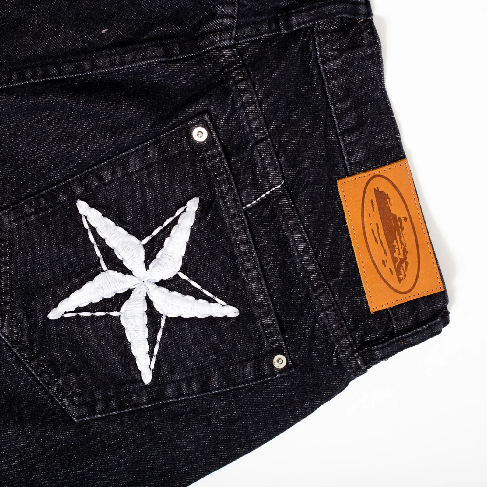 Bermuda Corteiz Jeans C Star Preta — foto 7