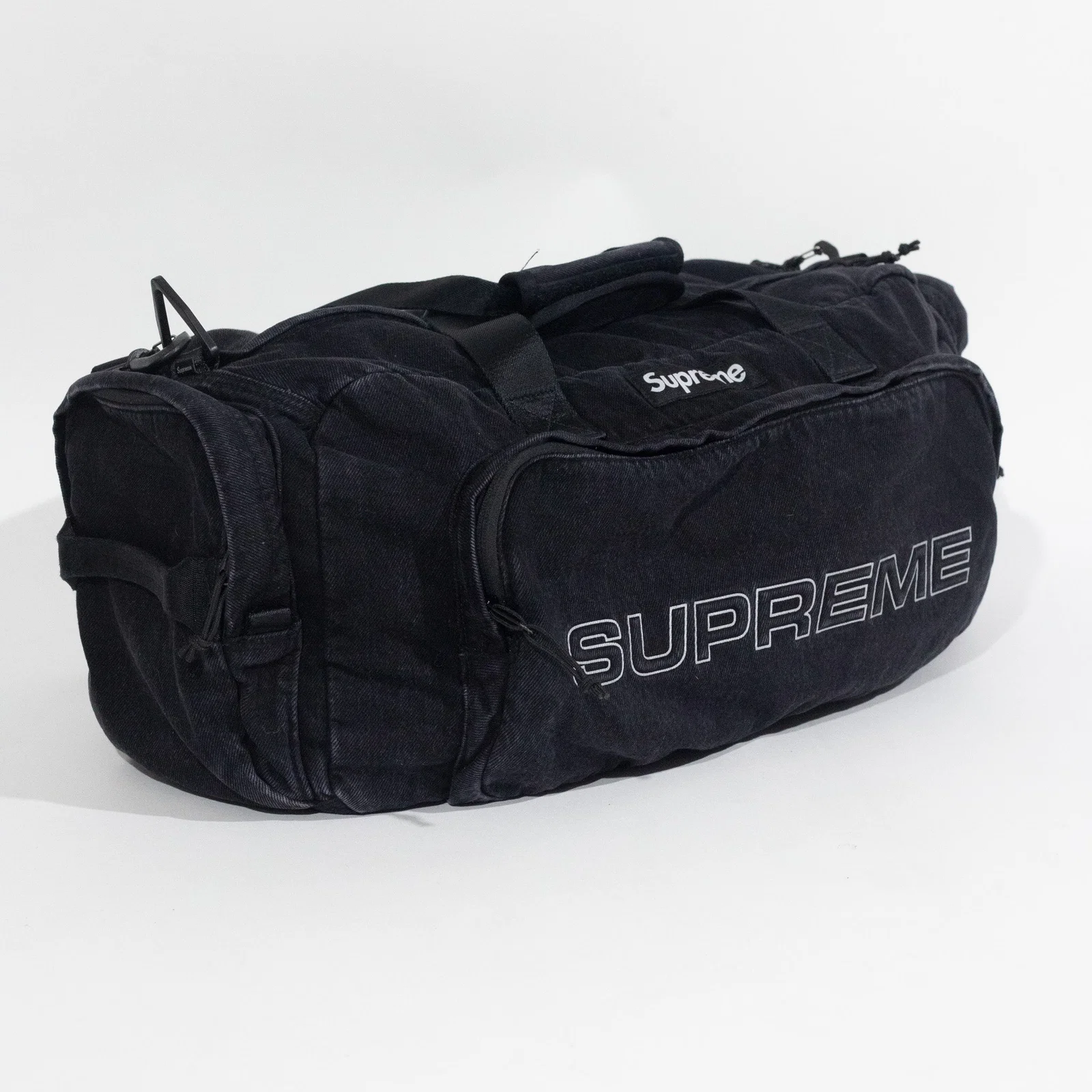 Duffle Bag Supreme Denim Preta