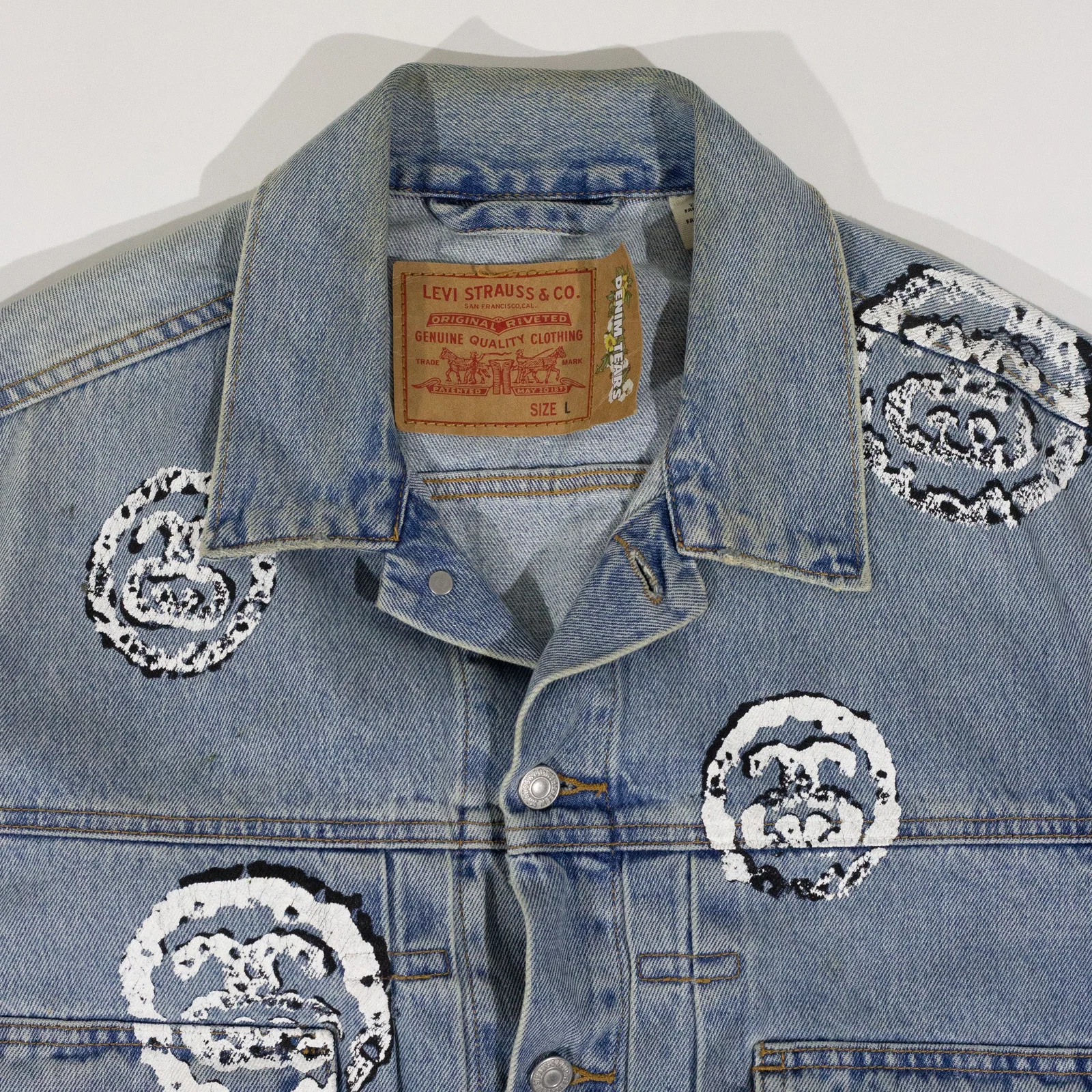 Jaqueta Denim Tears Stussy Jeans — foto 2