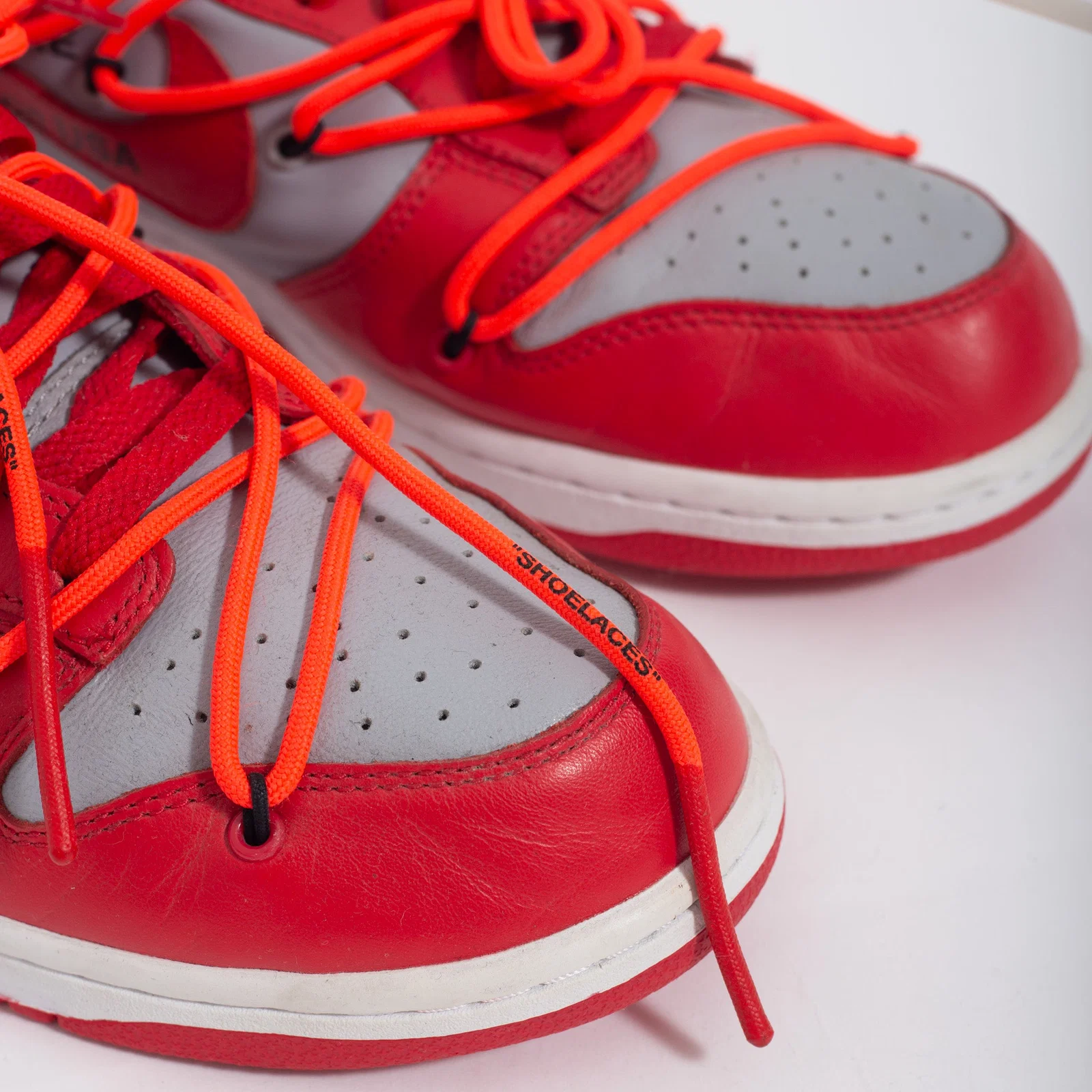 Off-White x Nike Dunk University Red (SEMINOVO) — foto 3
