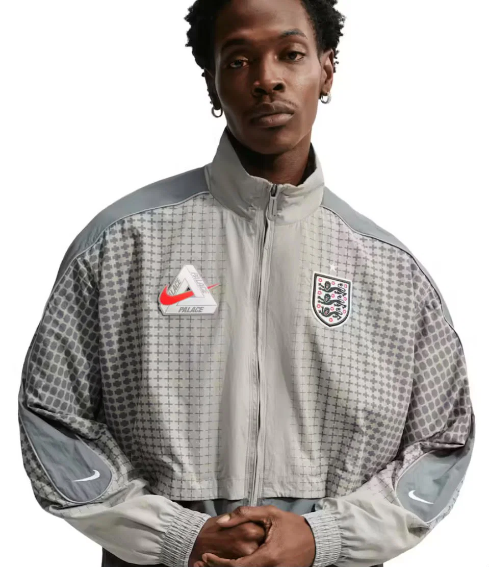 England x Palace x Nike Jaqueta Solo Swoosh Track Jacket Pewter Grey — foto 4