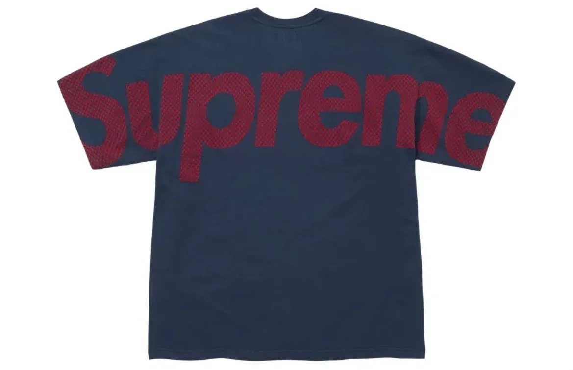 Camiseta Supreme Checkerboard Intarsia Navy FW26-W6 — foto 2
