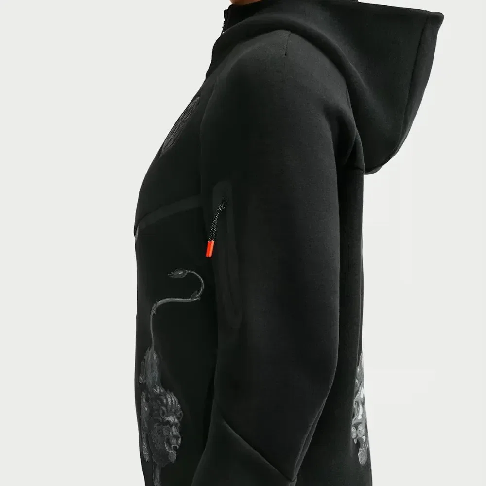 Netherlands x Patta x Nike Jaqueta Hoodie Windrunner Tech Fleece Black — foto 2