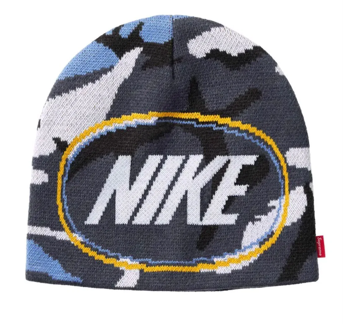 Nike x Supreme Touca Oval Beanie Blue Camo FW26-W6