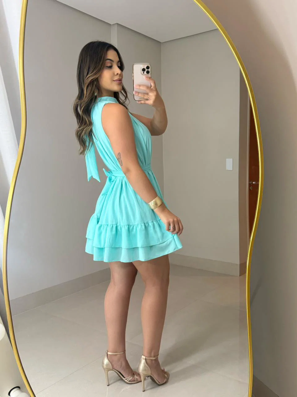 Vestido Bella em mosseline, leve e fluido, tamanho único. — foto 12