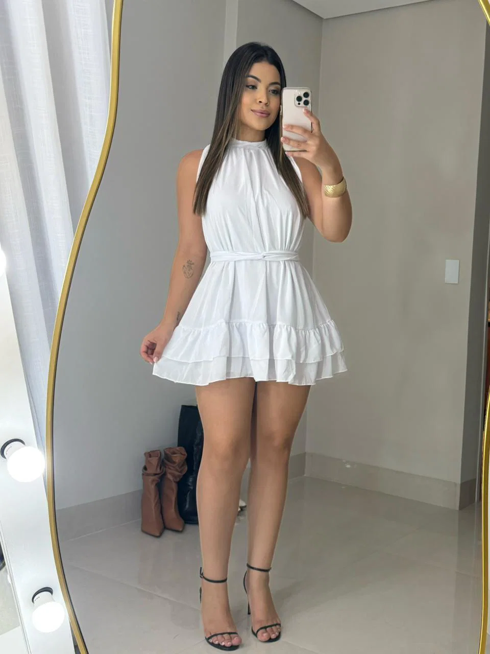 Vestido Bella em mosseline, leve e fluido, tamanho único. — foto 3