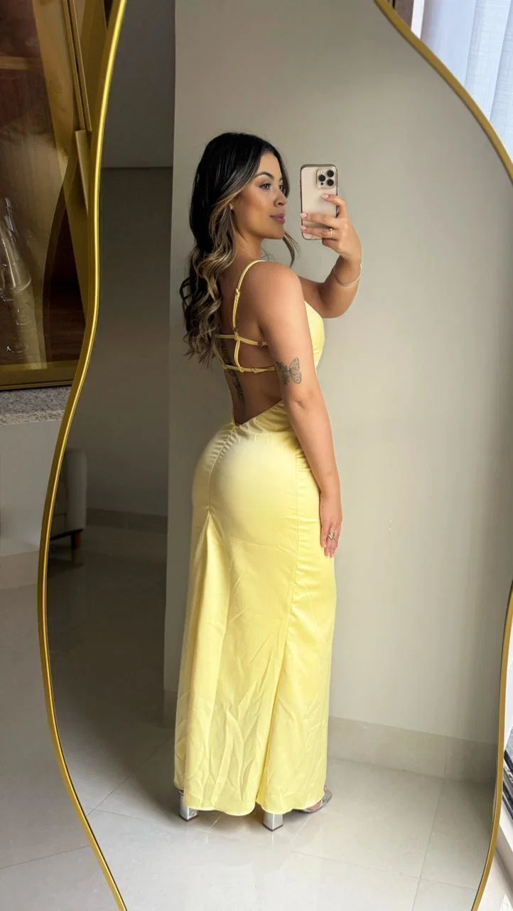 Vestido Mila em Crepe Amanda, levemente acetinado. — foto 5