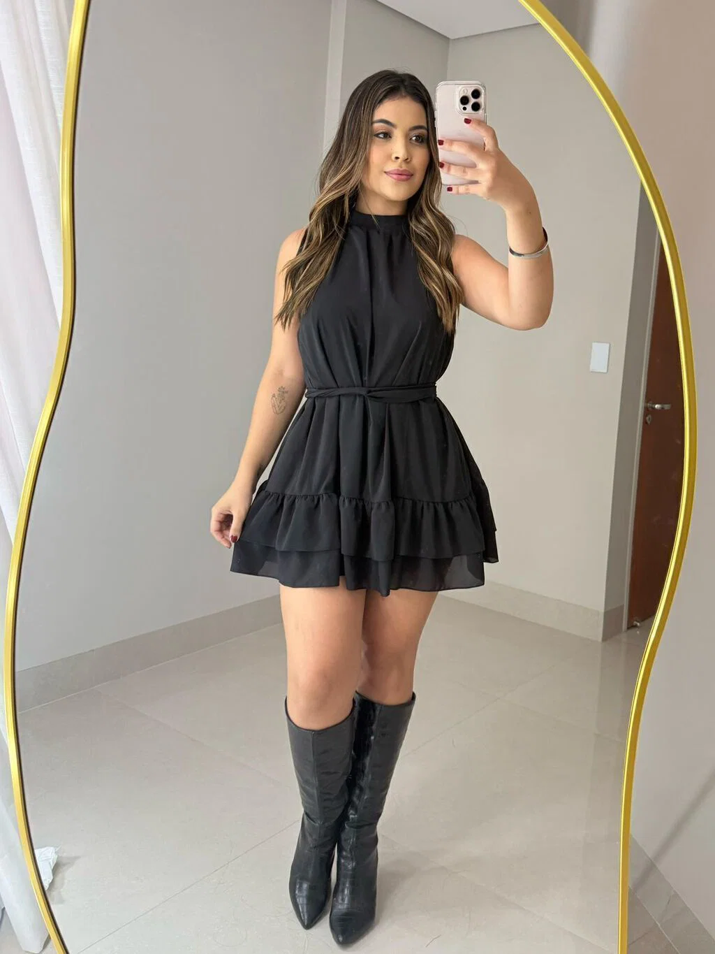 Vestido Bella em mosseline, leve e fluido, tamanho único. — foto 7