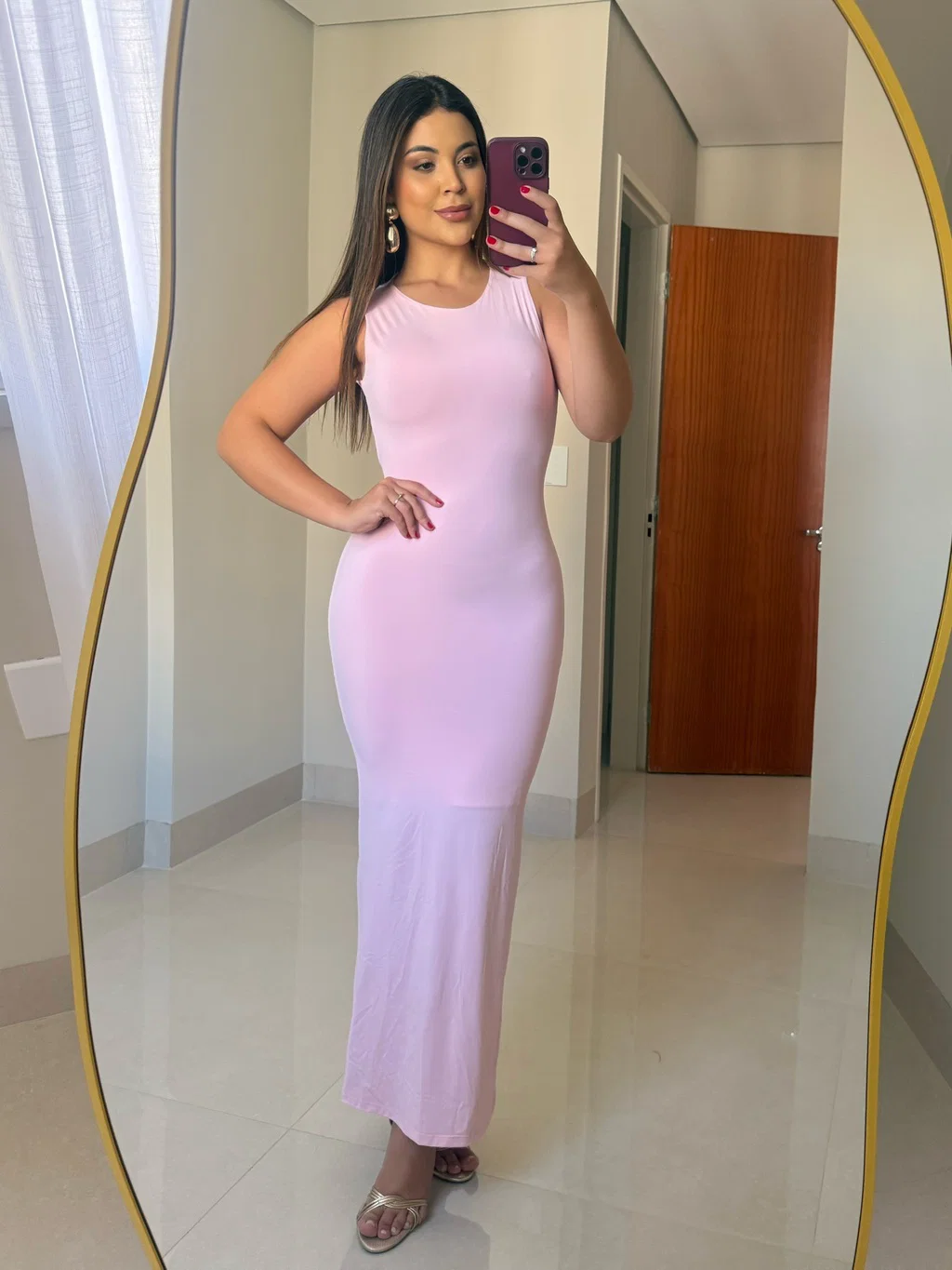 Vestido Nathy confeccionado em malha de poliamida dupla. — foto 4