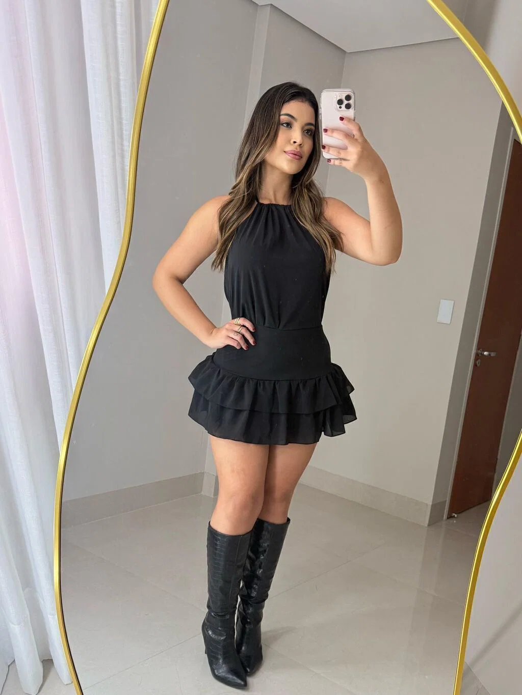 Vestido Sofia em mosseline, leve e fluido, cor e design elegante. — foto 9