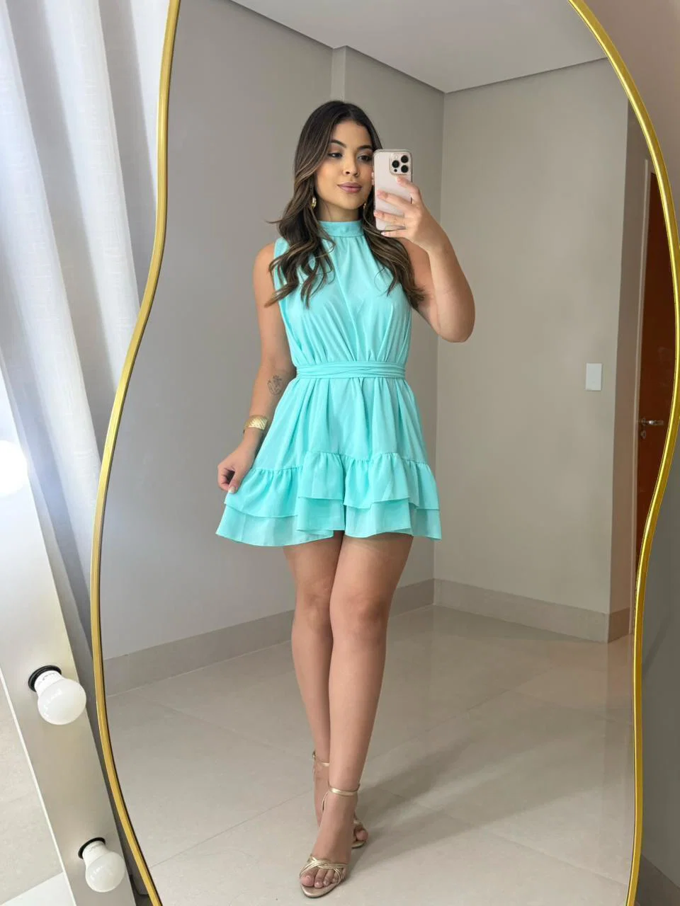 Vestido Bella em mosseline, leve e fluido, tamanho único. — foto 9