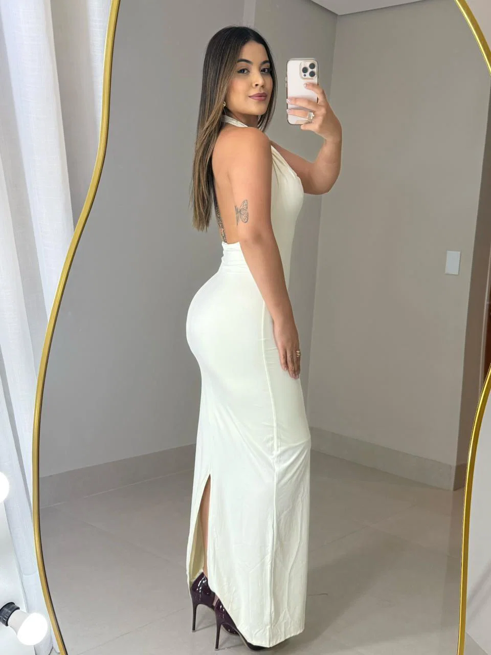 Vestido Zara confeccionado em malha de poliamida dupla. — foto 9