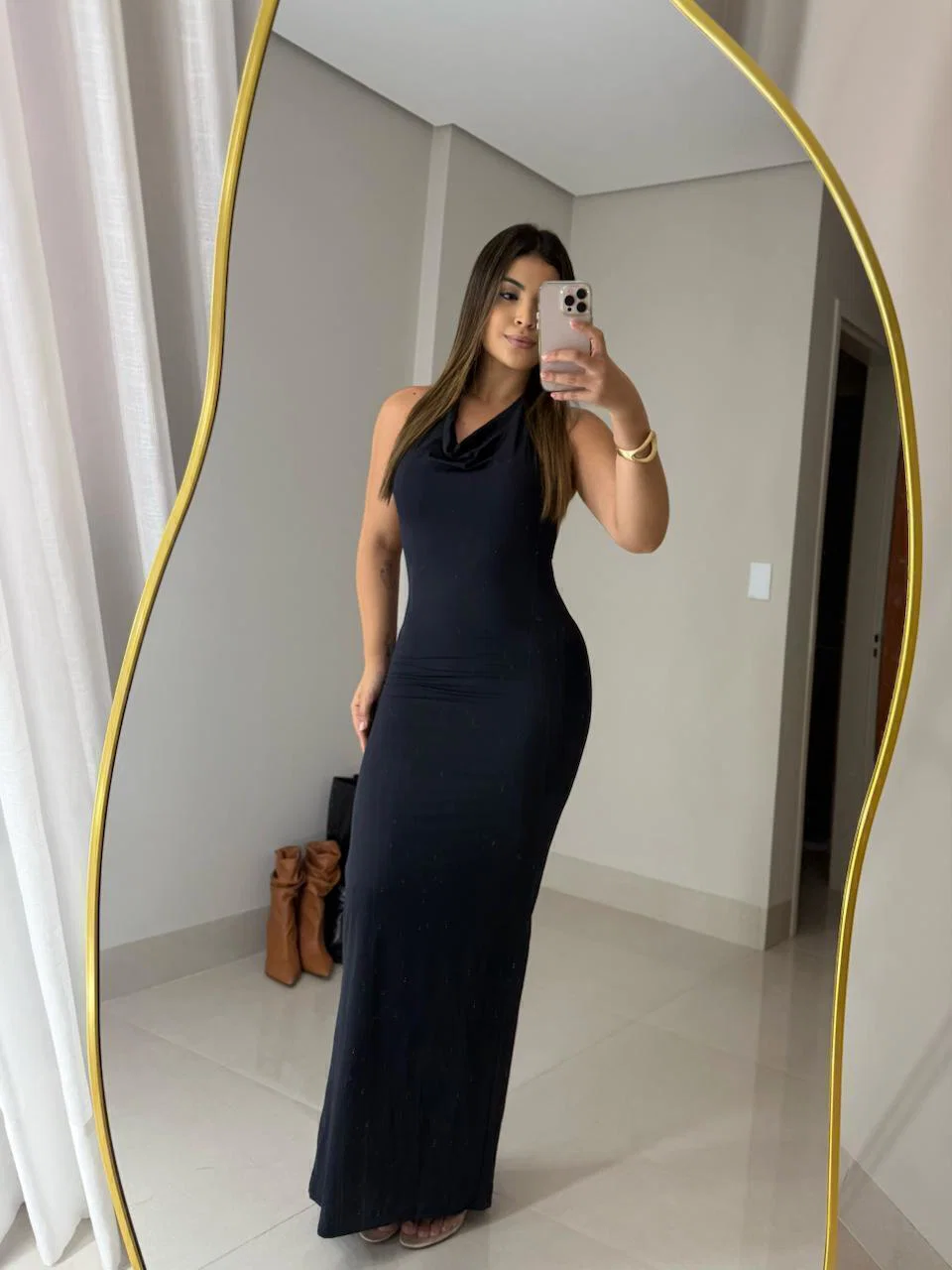 Vestido Zara confeccionado em malha de poliamida dupla. — foto 5