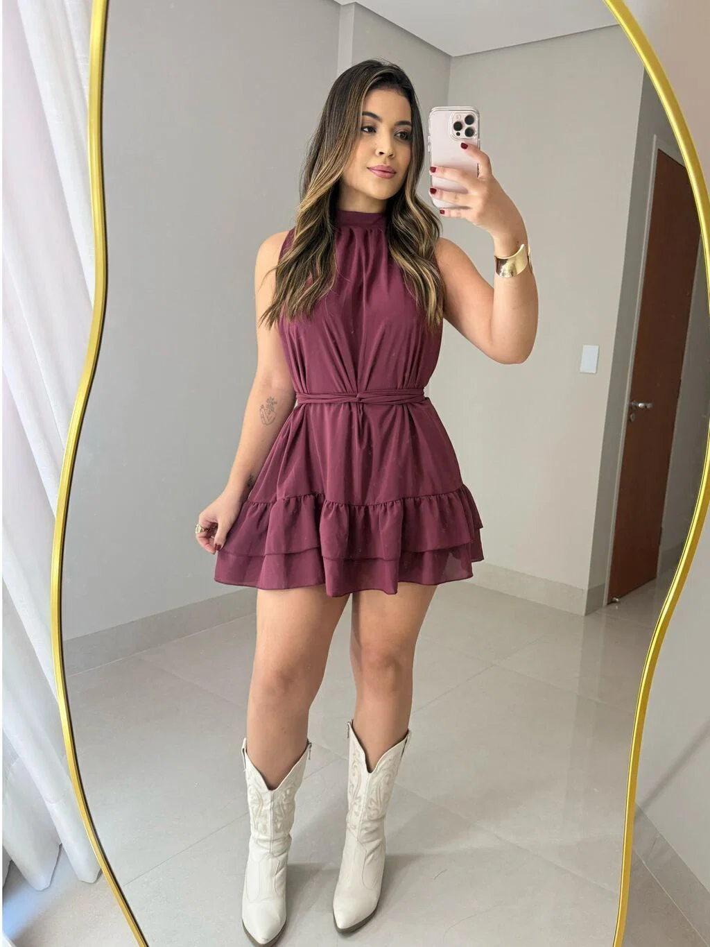 Vestido Bella em mosseline, leve e fluido, tamanho único. — foto 14