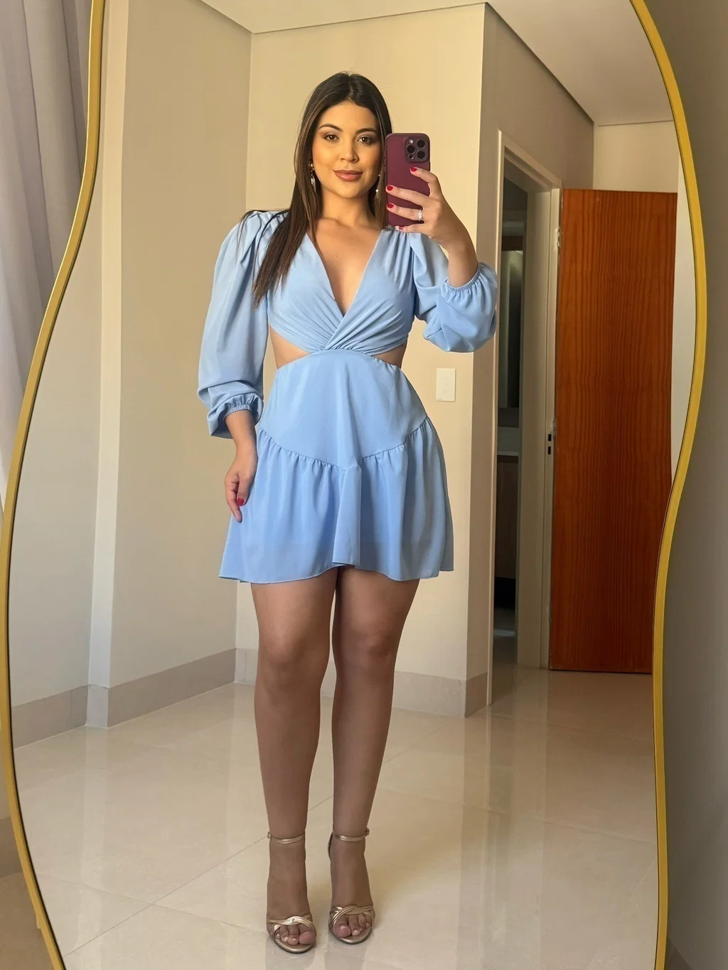 Vestido Luana em mosseline, leve e fluido, tamanho único.