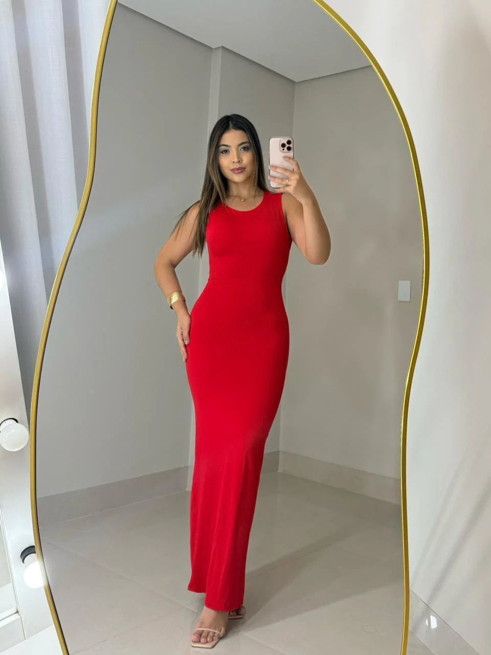 Vestido Nathy confeccionado em malha de poliamida dupla. — foto 8