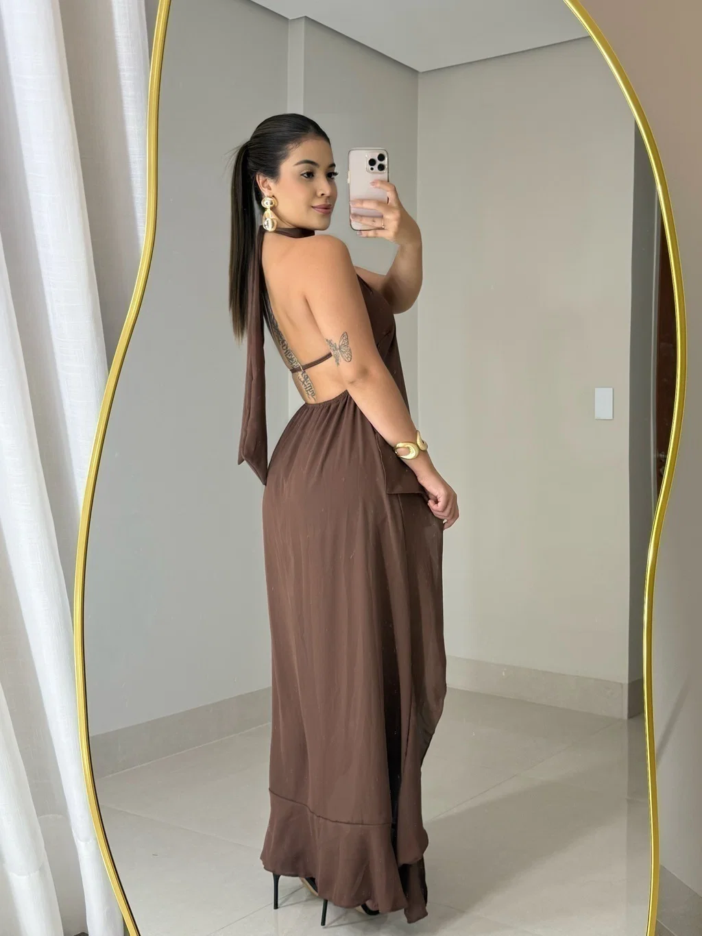 Vestido Angelica em mosseline, leve e fluido. — foto 5