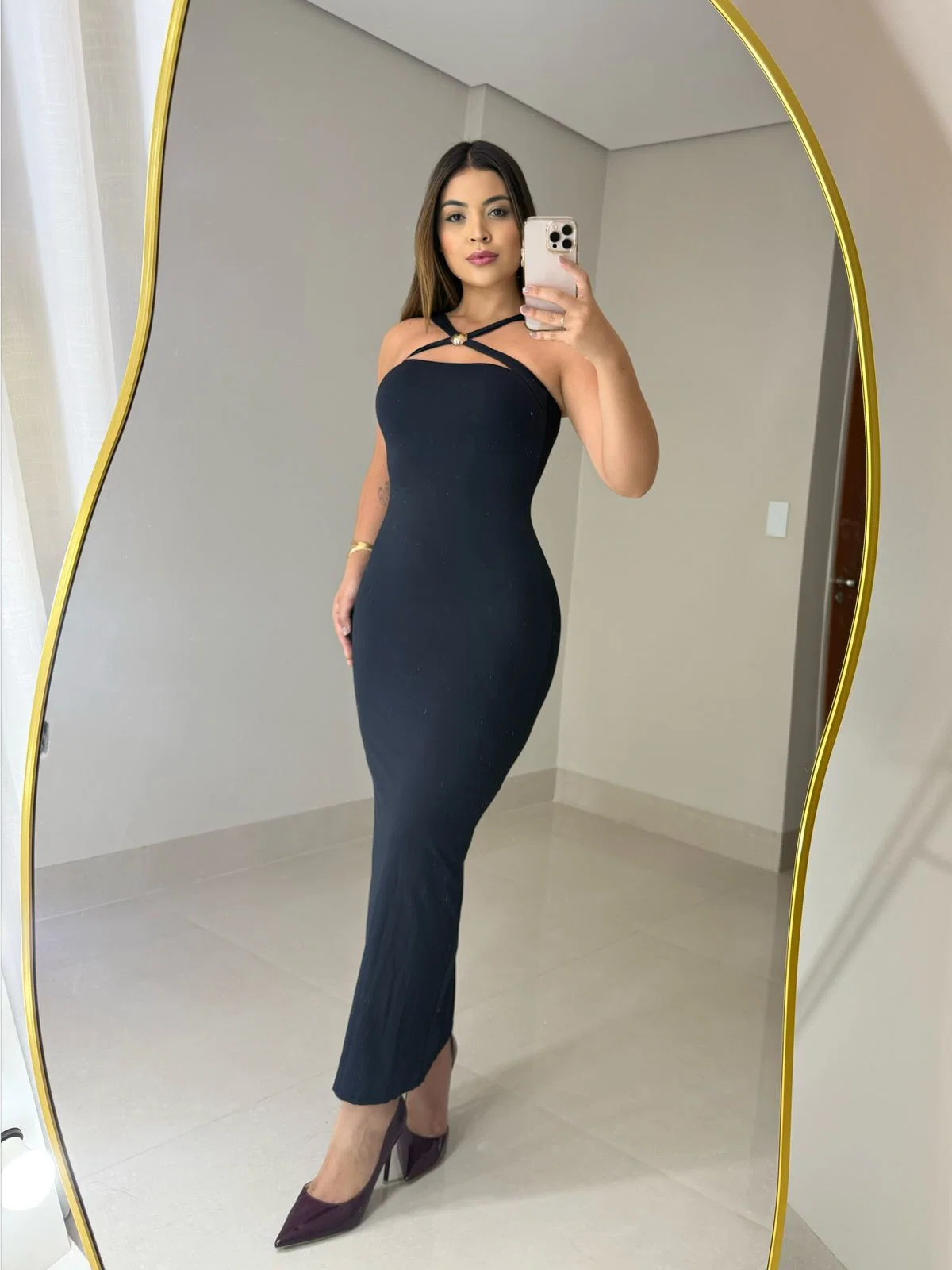 Vestido Julia confeccionado em malha de poliamida dupla. — foto 6