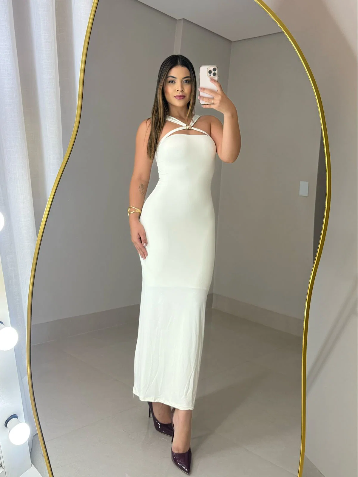 Vestido Julia confeccionado em malha de poliamida dupla. — foto 5
