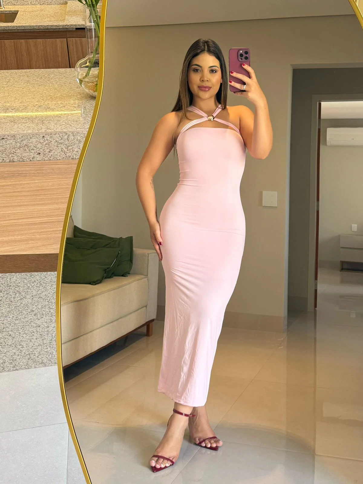 Vestido Julia confeccionado em malha de poliamida dupla. — foto 7
