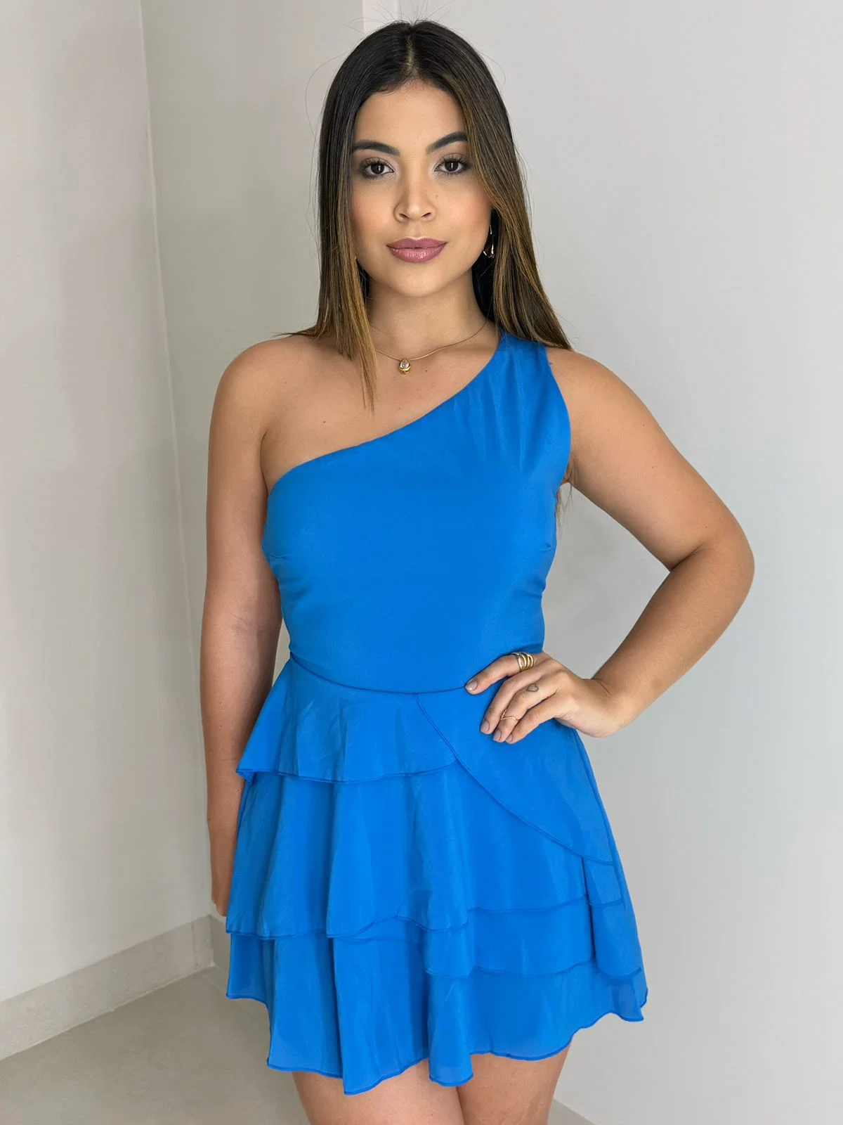 Vestido Vanessa em mosseline com lenço multiformas. — foto 14
