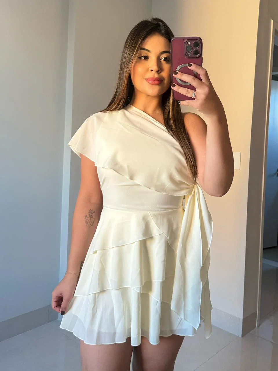 Vestido Vanessa em mosseline com lenço multiformas. — foto 15