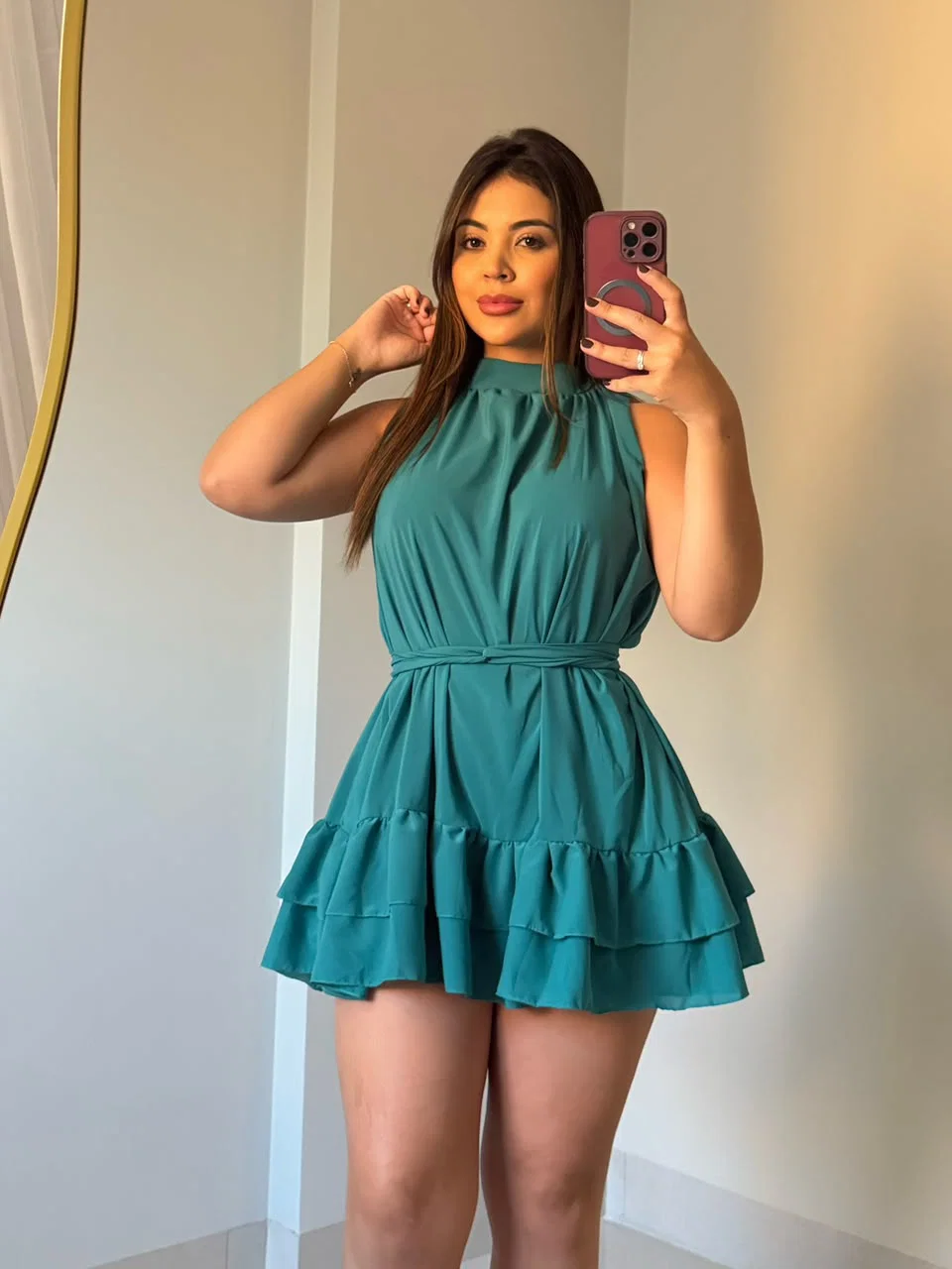 Vestido Bella em mosseline, leve e fluido, tamanho único. — foto 13