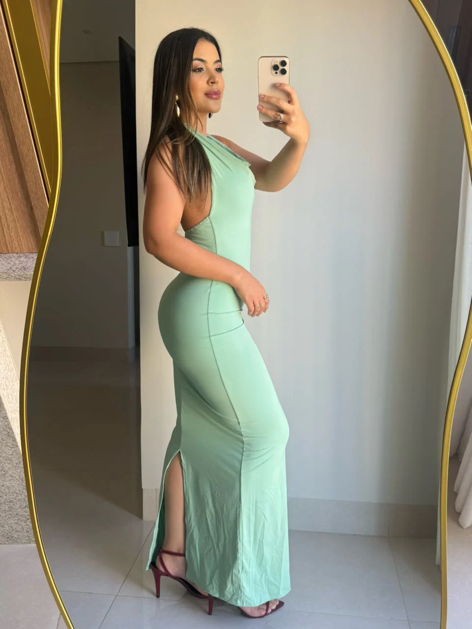Vestido Zara confeccionado em malha de poliamida dupla. — foto 7