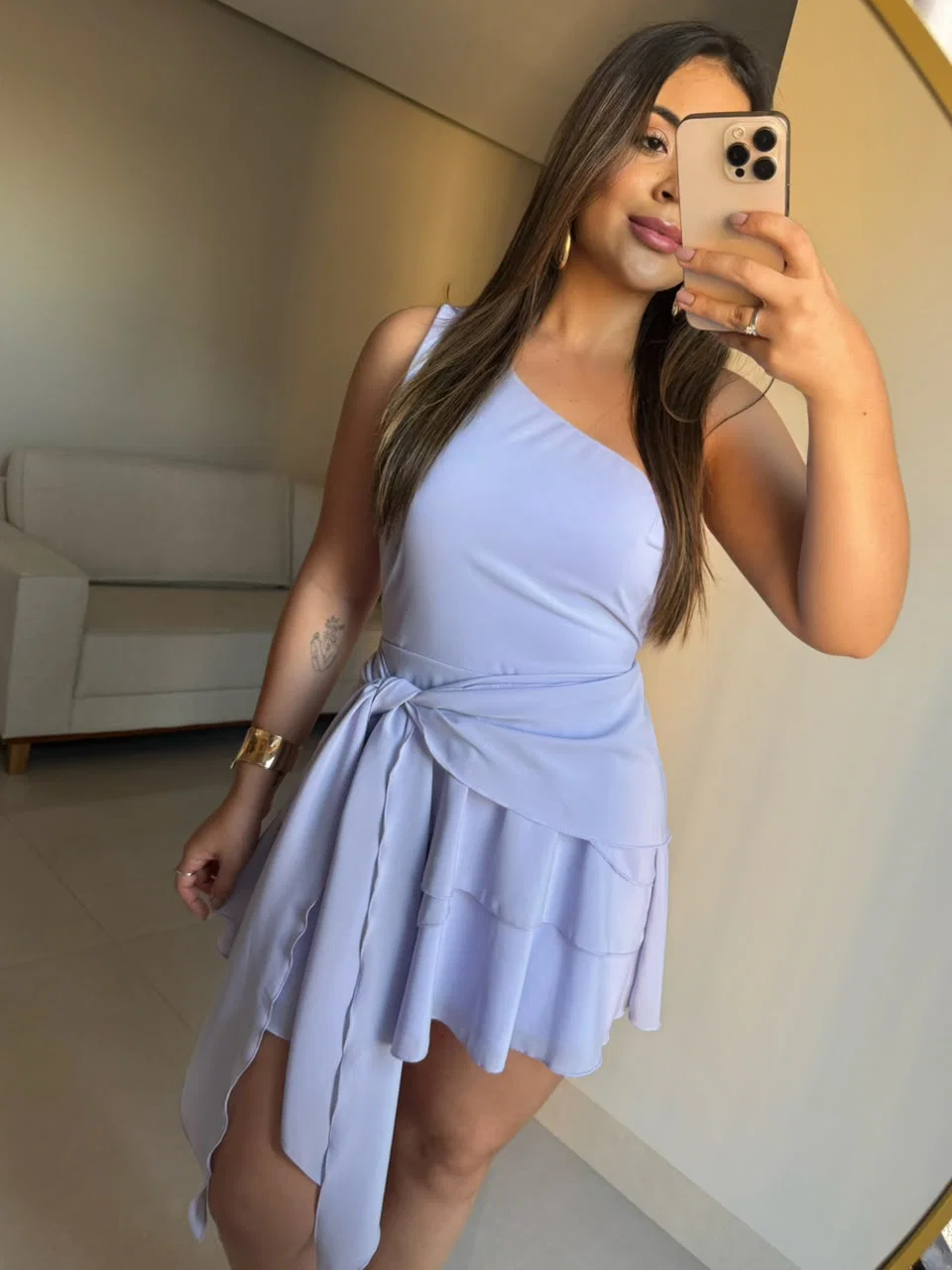 Vestido Vanessa em mosseline com lenço multiformas. — foto 4