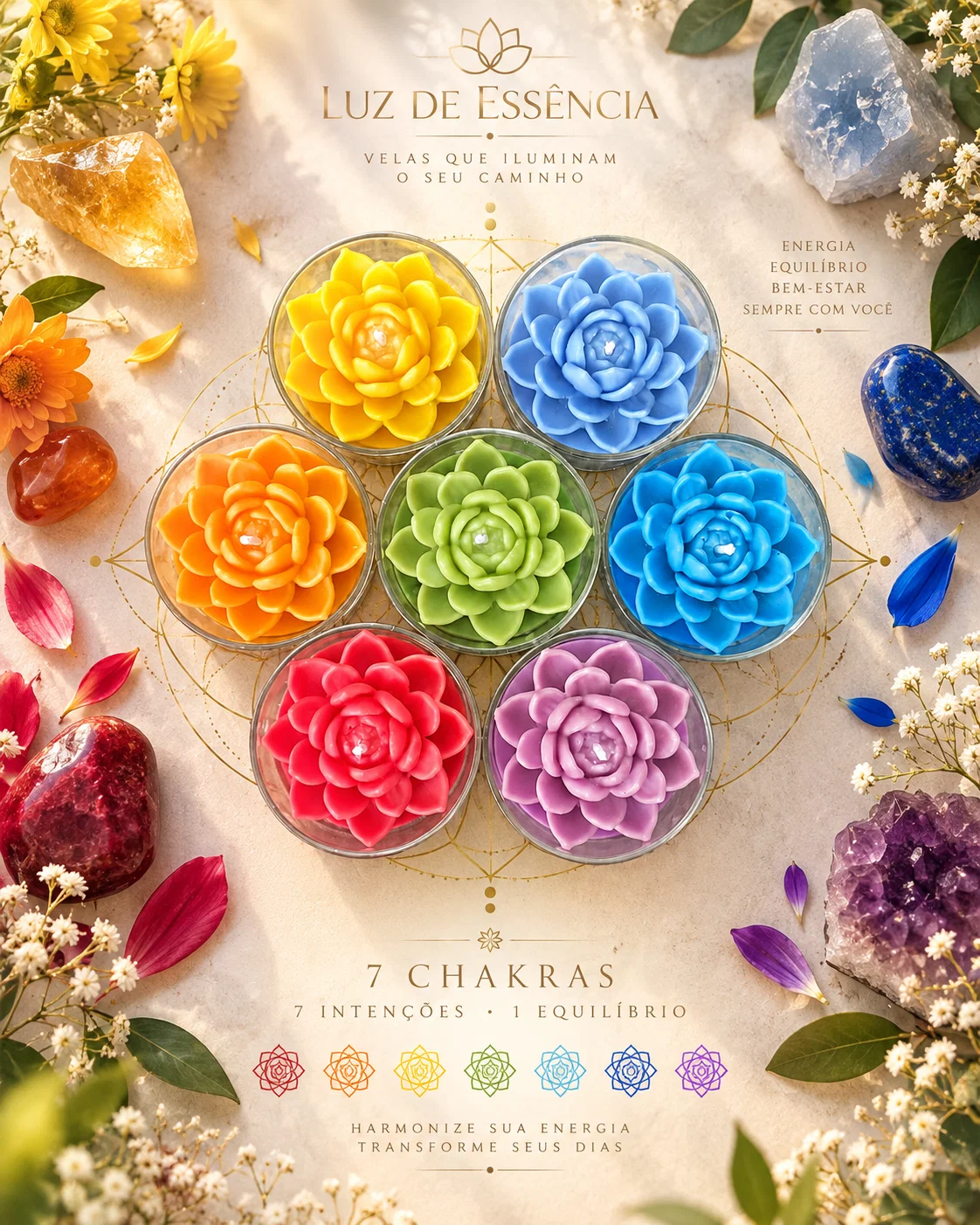 Kit Velas 7 Chakras