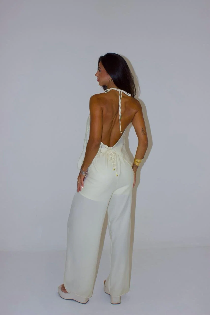 Calça feminina pantalona Mel em tecido linho wash. — foto 12