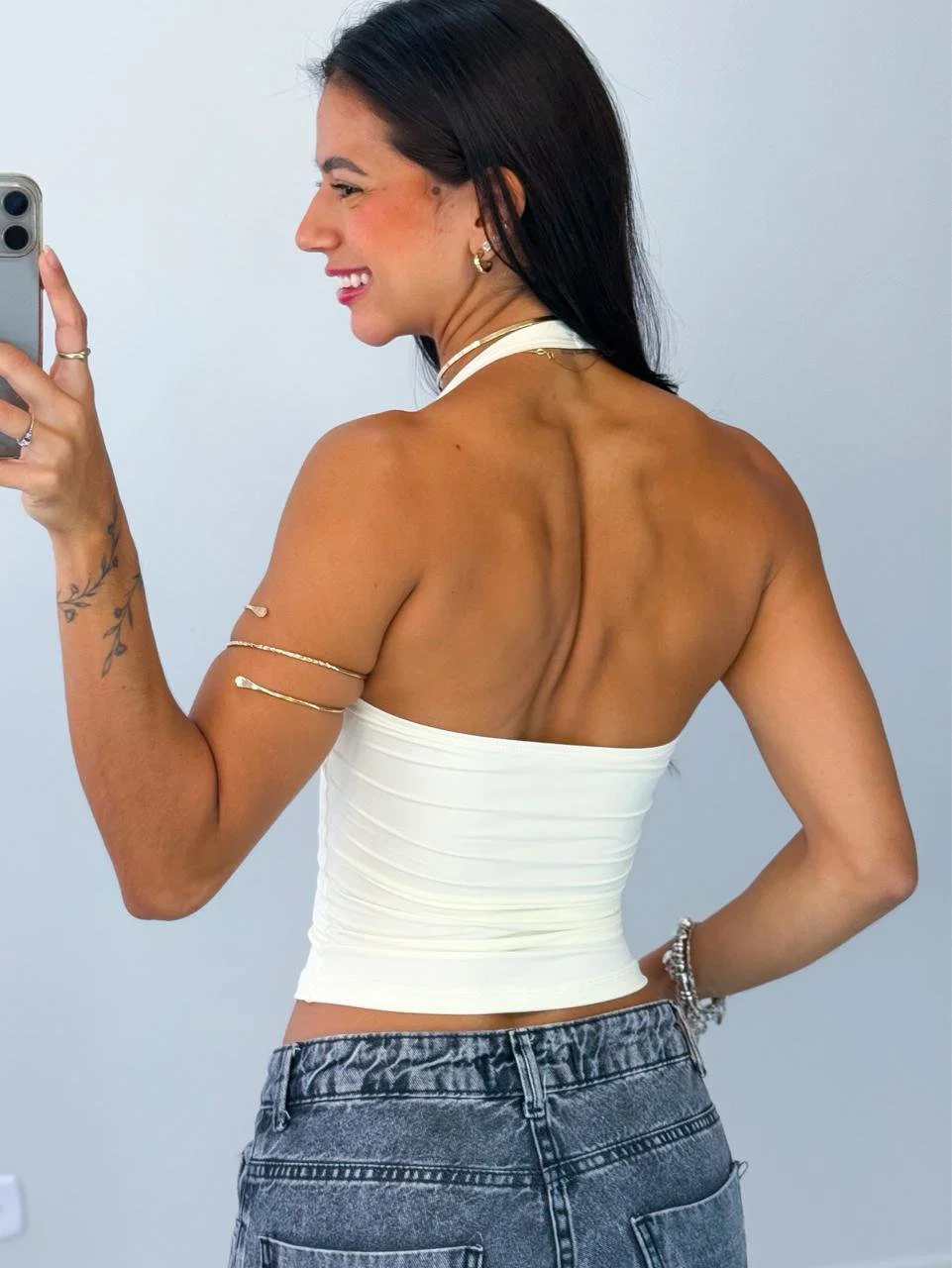 Blusa corset em poliamida com costas abertas da Lus Store — foto 12