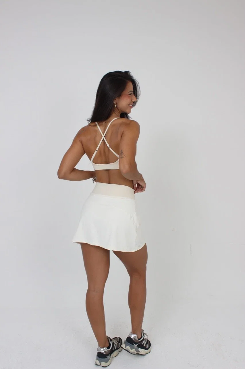 Short saia com sobreposição, tecido Dynamic Supreme e short embutido. — foto 7