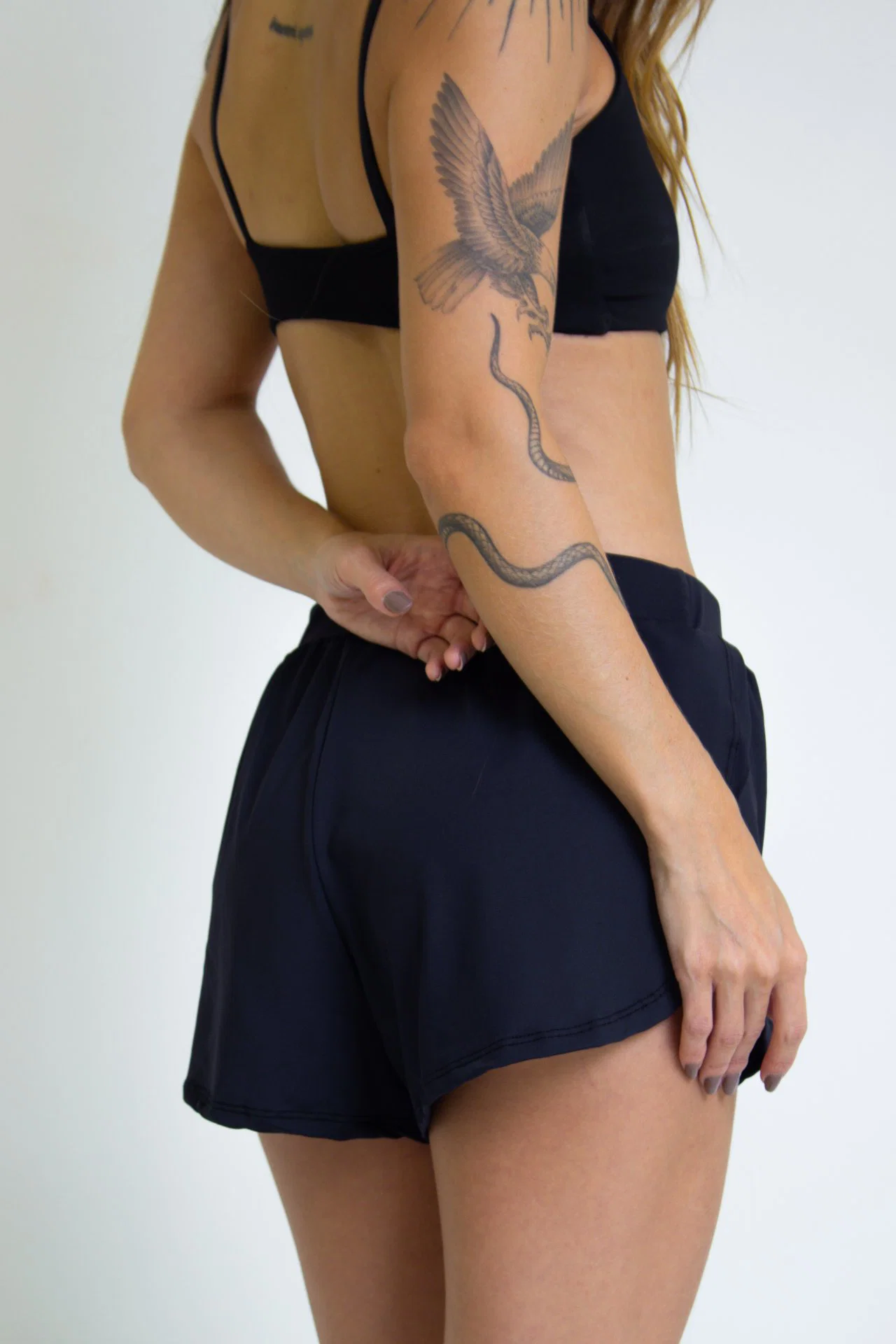 Short Runner da Lus Store em tecido aqua UV com bolso interno. — foto 15