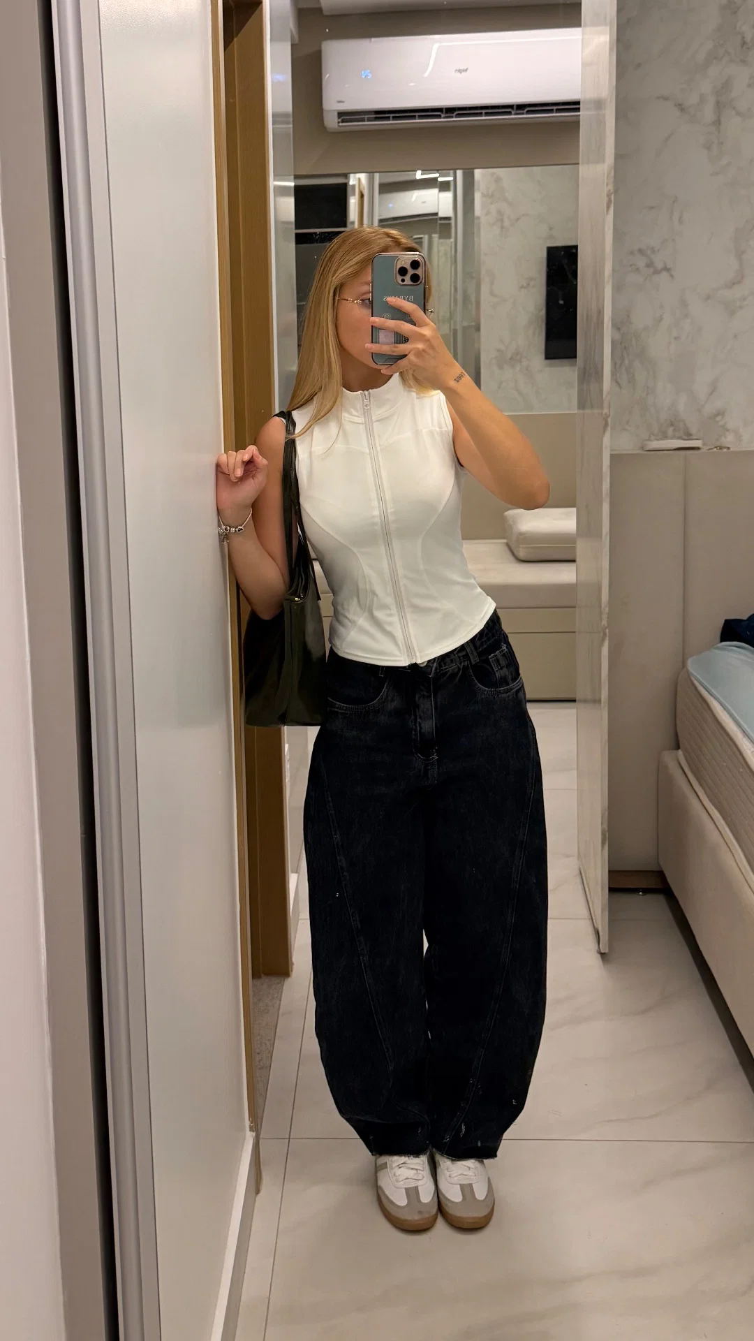 Calça jeans barrel