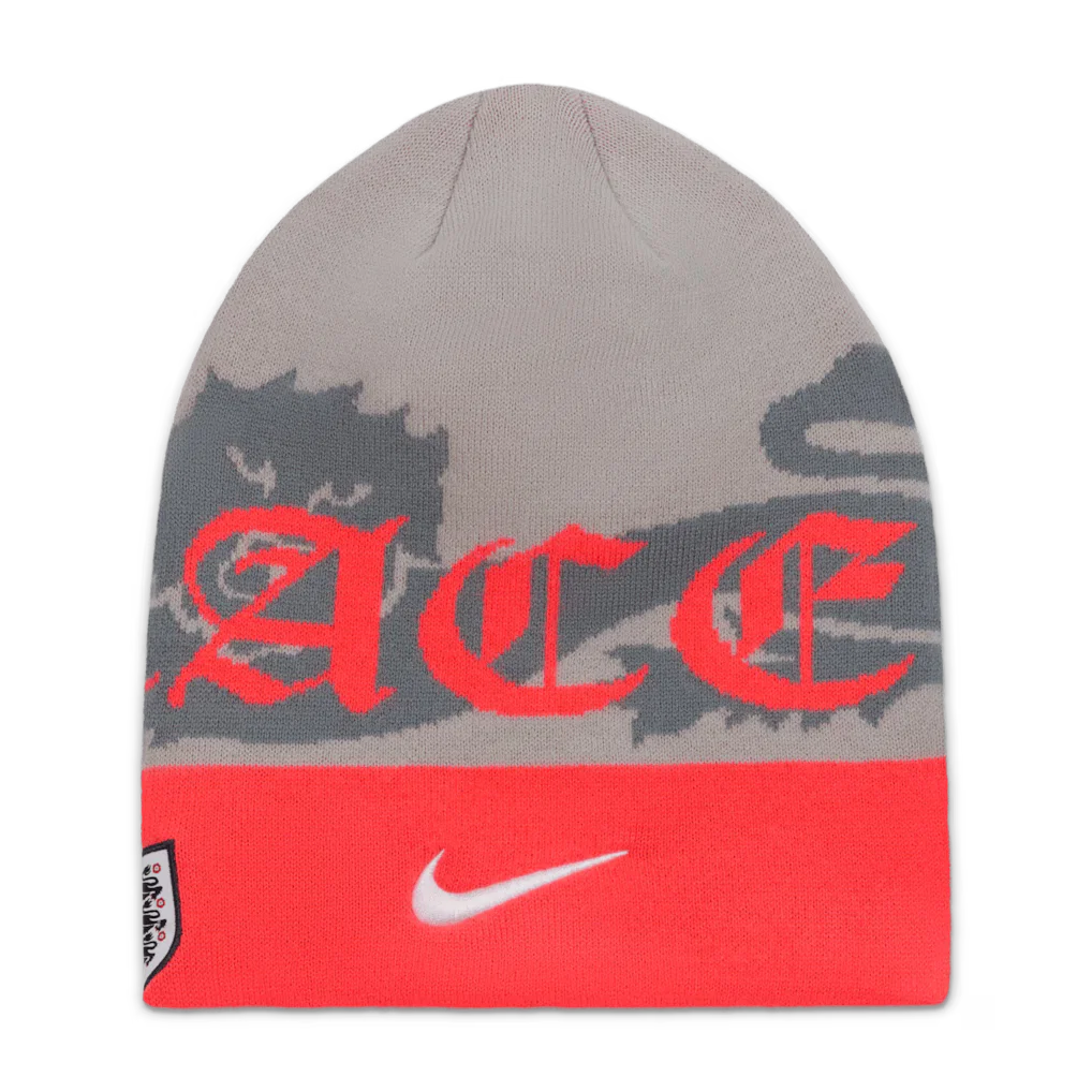 Touca England Nike x Palace Uncuffed Beanie - Pewter Grey — foto 4